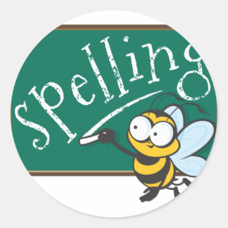 Spelling Bee Champion Classic Round Sticker