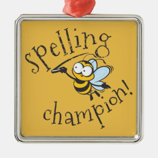 Spelling Bee Champion Metal Ornament