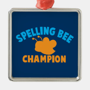 Spelling Bee Champion Metal Ornament
