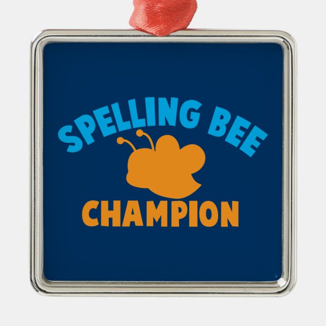 Spelling Bee Champion Metal Ornament (Front)