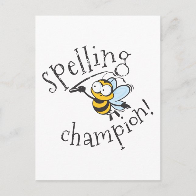 Spelling Bee Champion Postcard (Front)