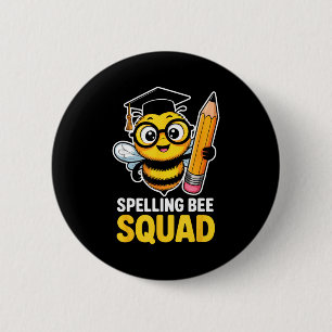 Spelling bee squad competition team school contest 2 inch round button