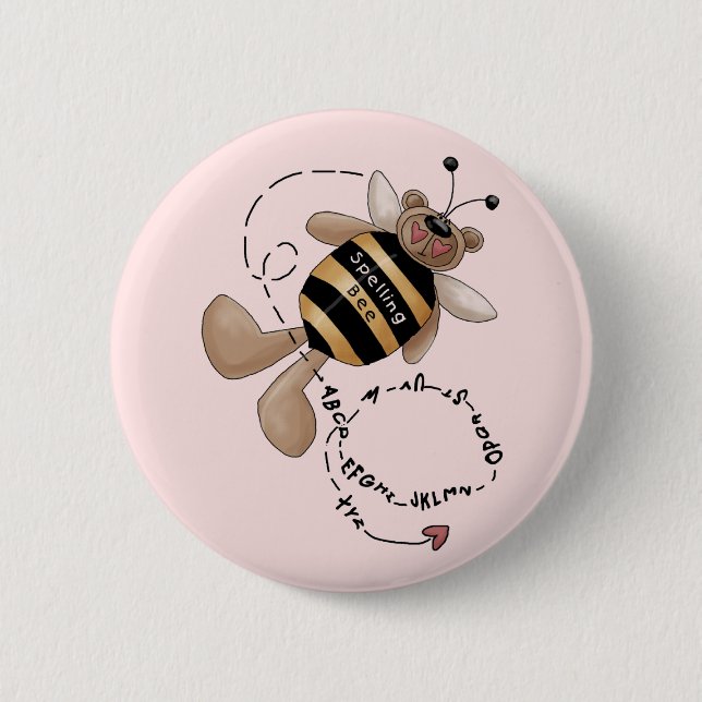 Spelling Bee Tshirts and Gifts 2 Inch Round Button (Front)