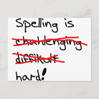Spelling is Hard Postcard