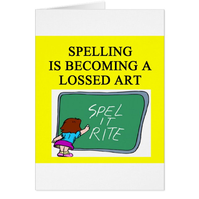 SPELLING joke (Front)