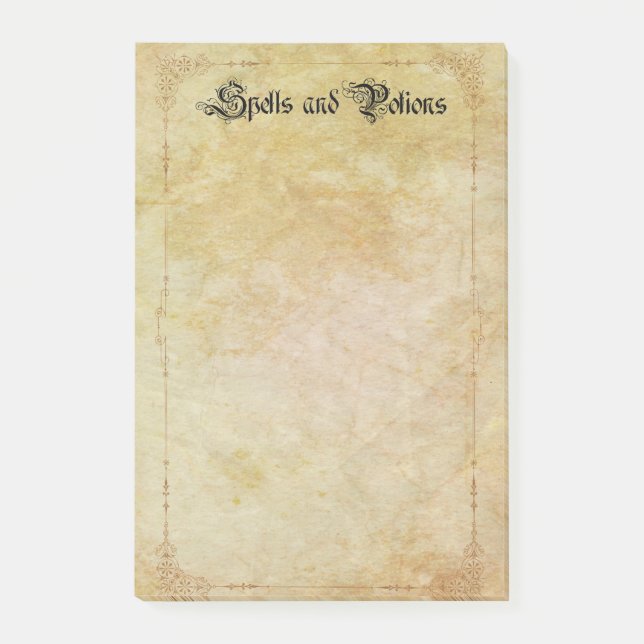 Spells and Potions Post-it Notes (Front)