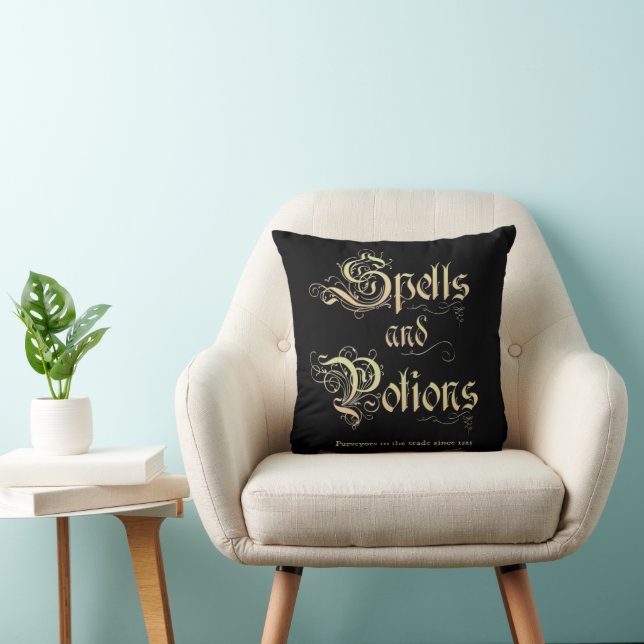 Spells and Potions  Throw Pillow (Chair)