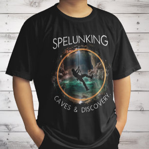 Spelunking, Caves and Discovery Spelunker Natural  T-Shirt