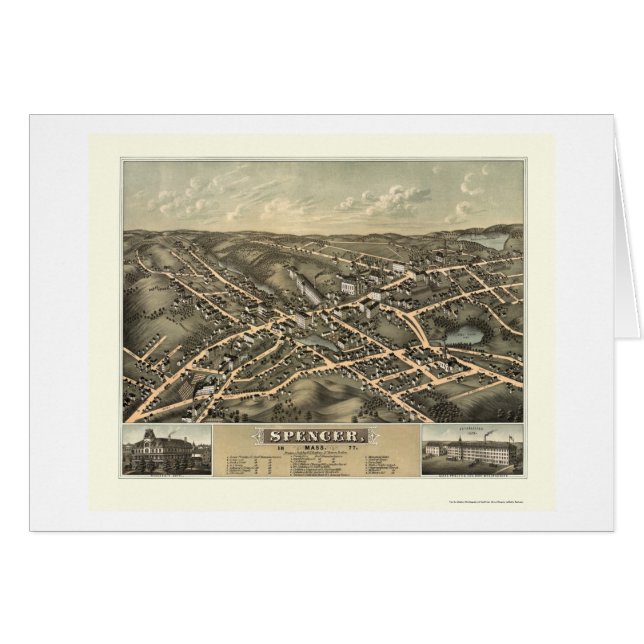 Spencer, MA Panoramic Map - 1877 (Front Horizontal)