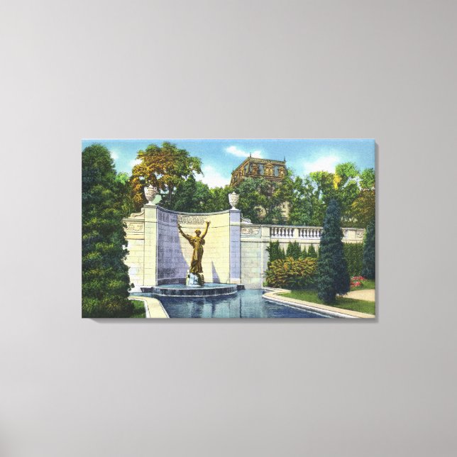 Spencer Trask Memorial Fountain View Canvas Print (Front)
