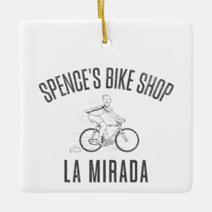 Spence's Bike Shop La Mirada vintage Ceramic Ornament