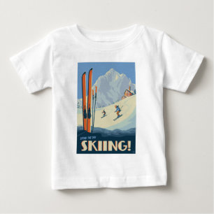 Spend the Day Skiing Vintage Baby T-Shirt