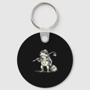 Spend time with hoes and dirt bags frog gardener keychain