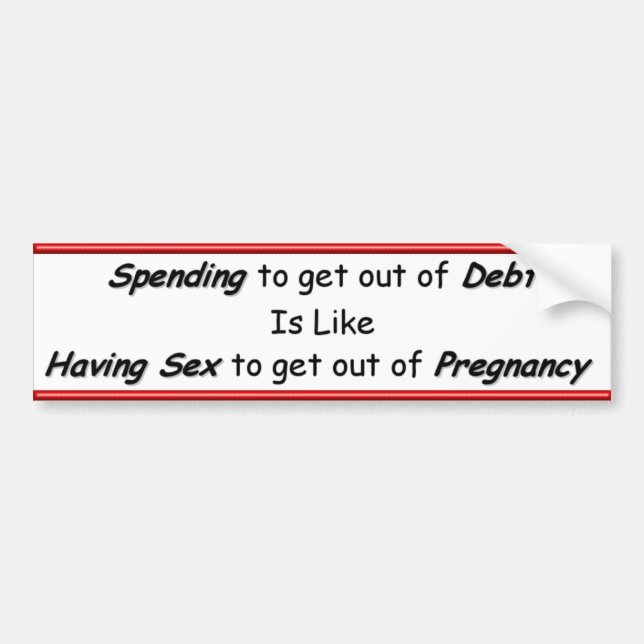 Spending & Debt Bumper Sticker (Front)