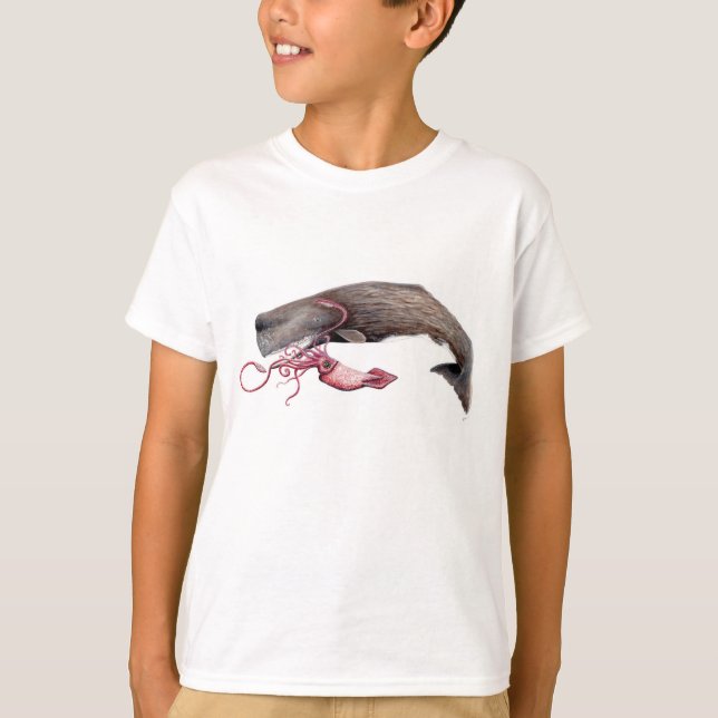 Sperm boy jersey and giant squid T-Shirt (Front)