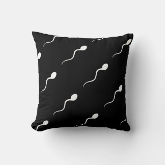 Sperm in pillow! throw pillow