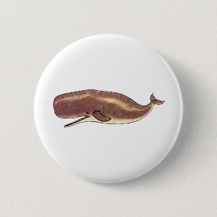 Sperm Whale 2 Inch Round Button