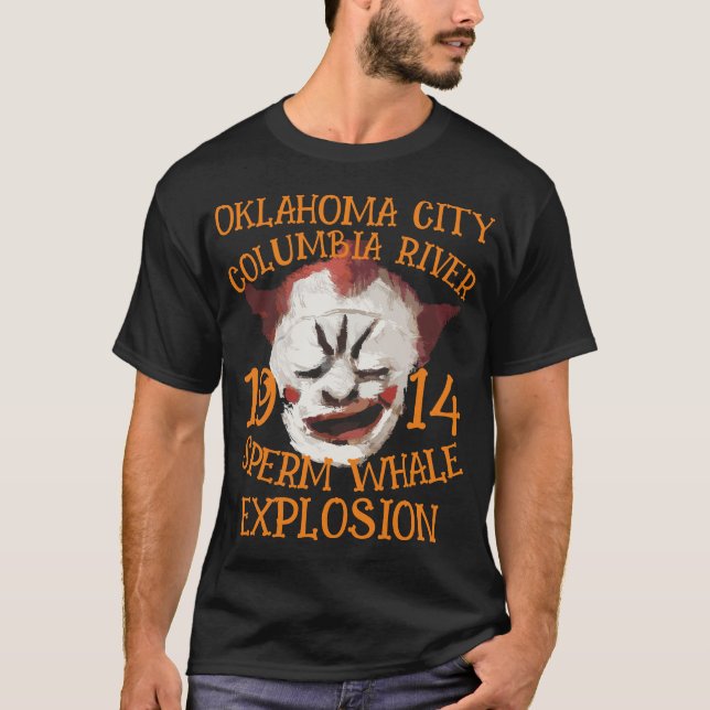 Sperm Whale Explosion OKLAHOMA CITY 1914 T-Shirt (Front)