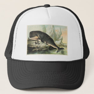 Sperm whale Johnson's household book of nature Trucker Hat