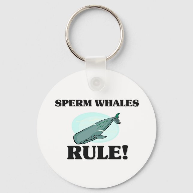 SPERM WHALES Rule! Keychain (Front)