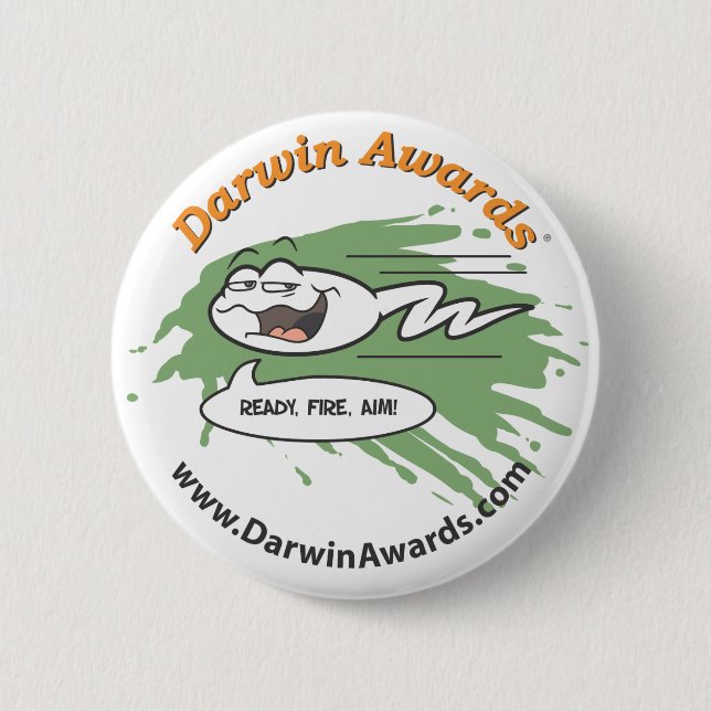 Spermatozoid Button: Ready, Fire, Aim! 2 Inch Round Button (Front)