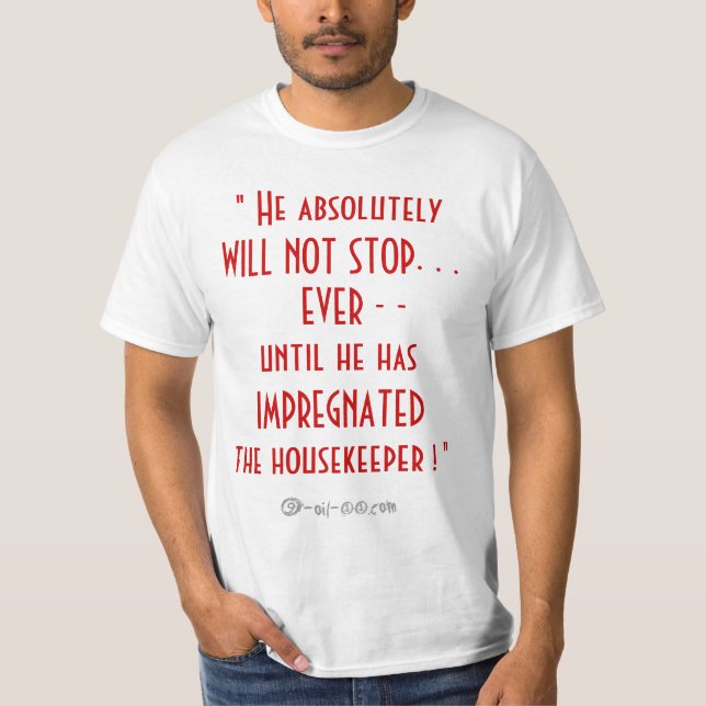 Sperminator Warning Shirt (Front)