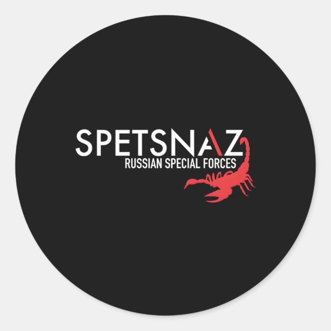 Spetsnaz Russian Special Forces Classic Round Sticker (Front)