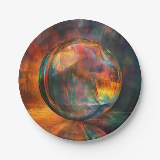 Sphere Illustration Paper Plate