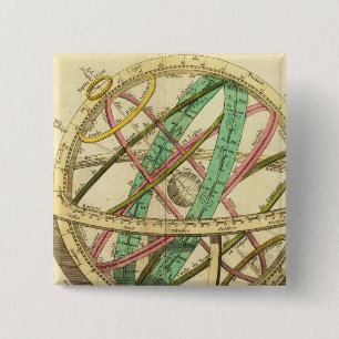 Sphere map 2 inch square button
