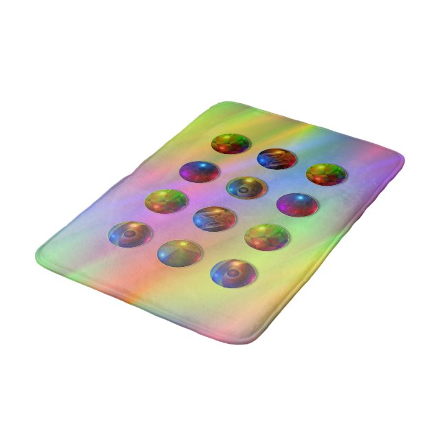 Spheres Pattern Bath Mat (Angled)
