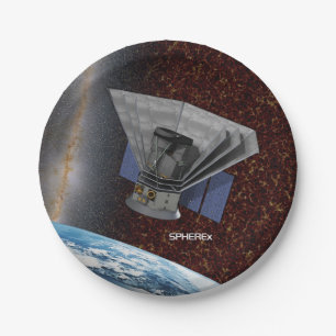 SPHEREx Galaxy Hunter Spacecraft Paper Plate