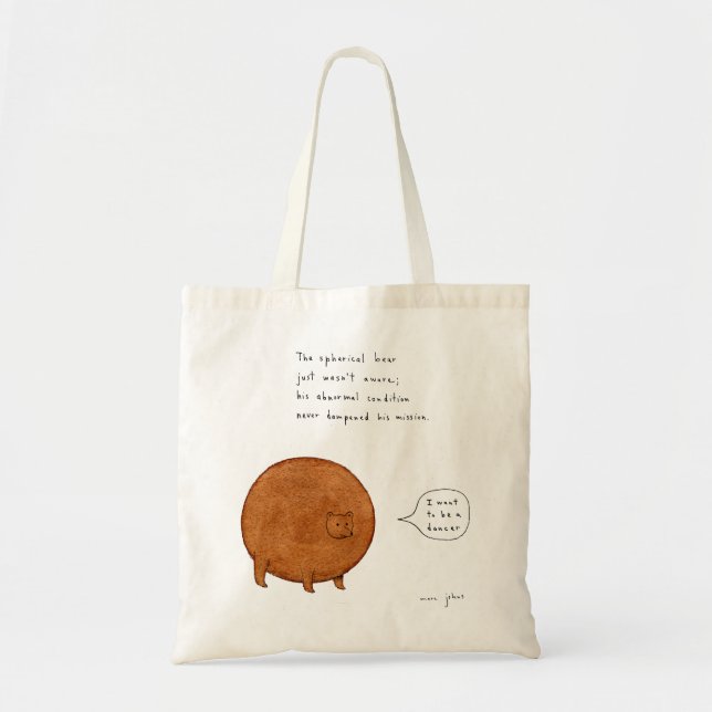 Spherical Bear - slim tote bag (Front)