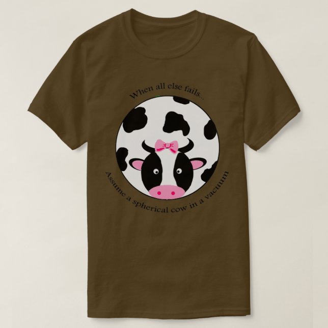 Spherical Cow T-Shirt (Design Front)