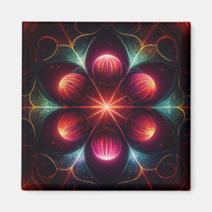 Spherical Spores In A Wild Fantasy Scene Magnet