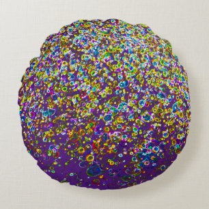 Spheroids Style Organic Design Orbs  Round Pillow