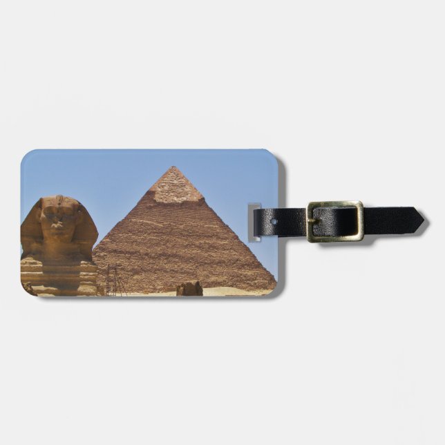 Sphinx And Pyramid Luggage Tag (Front Horizontal)