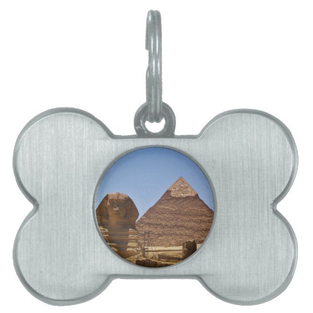 Sphinx And Pyramid Pet ID Tag (Front)