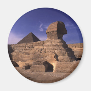 Sphinx and Pyramids at Giza Cairo Egypt Magnet