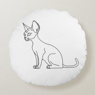 sphinx cat round cushion