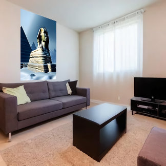 Sphinx dans la neige | AI Art Poster