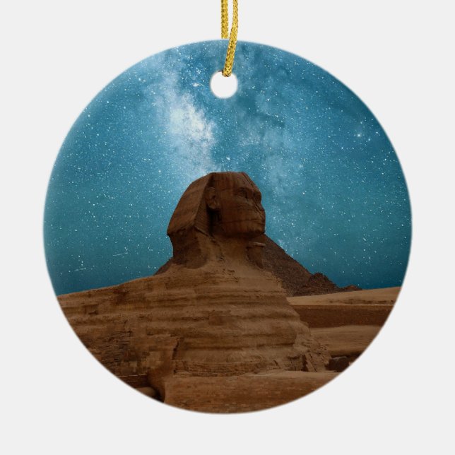 Sphinx: Egypt Ceramic Ornament (Front)
