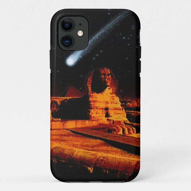 Sphinx & Moon over Egyptian Giza Pyramids Art Gift Case-Mate iPhone Case (Back)