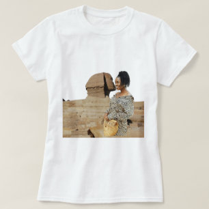 Sphinx mouth Kiss Funny Photo Humour Pyramids T-Shirt