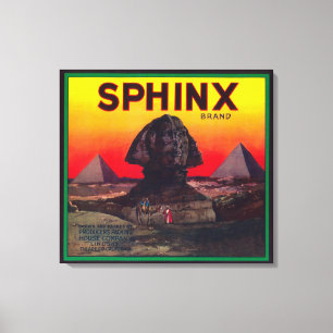 Sphinx Orange LabelLindsay, CA Canvas Print