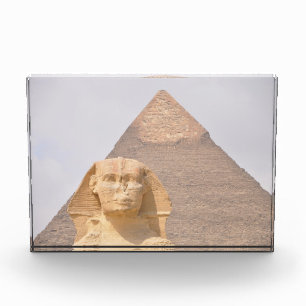 Sphinx Pyramids Antient Egypt Khufu Pharoah Photo Block