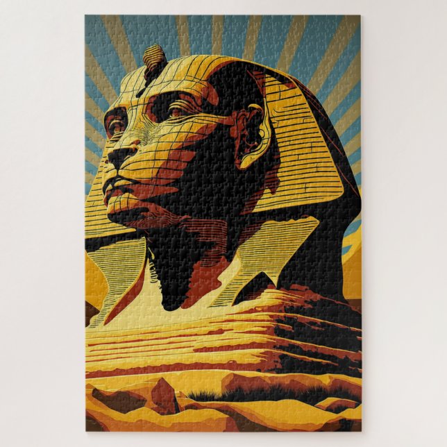 Sphinx Wonders of the World Pop Art Jigsaw Puzzle (Vertical)
