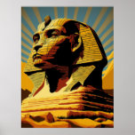 Sphinx Wonders of the World Pop Art Poster<br><div class="desc">Discover the Mystery of the Sphinx - A Pop Art Representation Bring the enigmatic wonder of the Sphinx to your home or office with this striking pop art representation. The Great Sphinx of Giza, a magnificent statue with the body of a lion and the head of a human, has stood...</div>