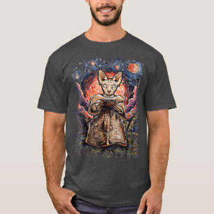 Sphyn Cats Starry Night Tshirt Gift For Women Men 