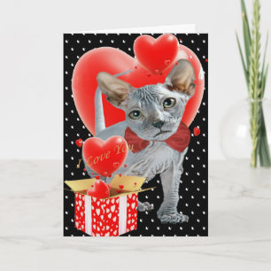 Sphynx Box Of Hearts Mother's Day Card