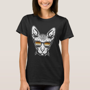Sphynx Cat Bear Pride Sunglasses Retro Gay Men T-Shirt